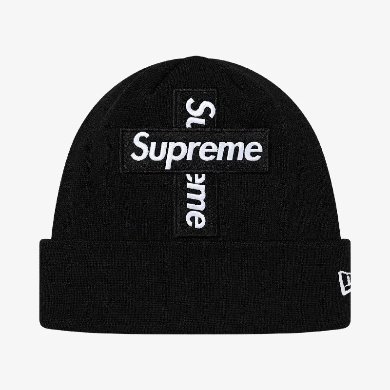 Supreme x New Era Beanie 'Cross Box Logo' Black (FW20)