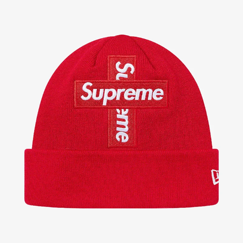 Supreme x New Era Beanie 'Cross Box Logo' Red (FW20)