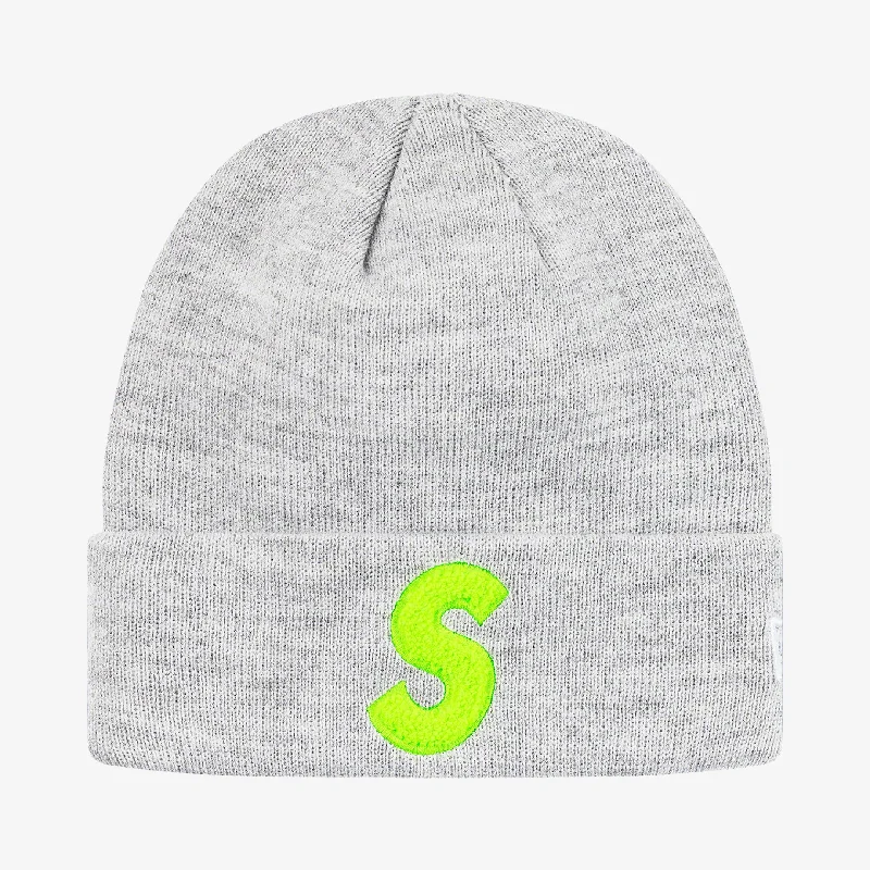 Supreme x New Era Beanie 'S Logo' Heather Grey (FW19)