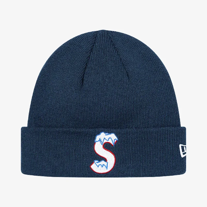 Supreme x New Era Beanie 'S Logo' Navy (FW20)