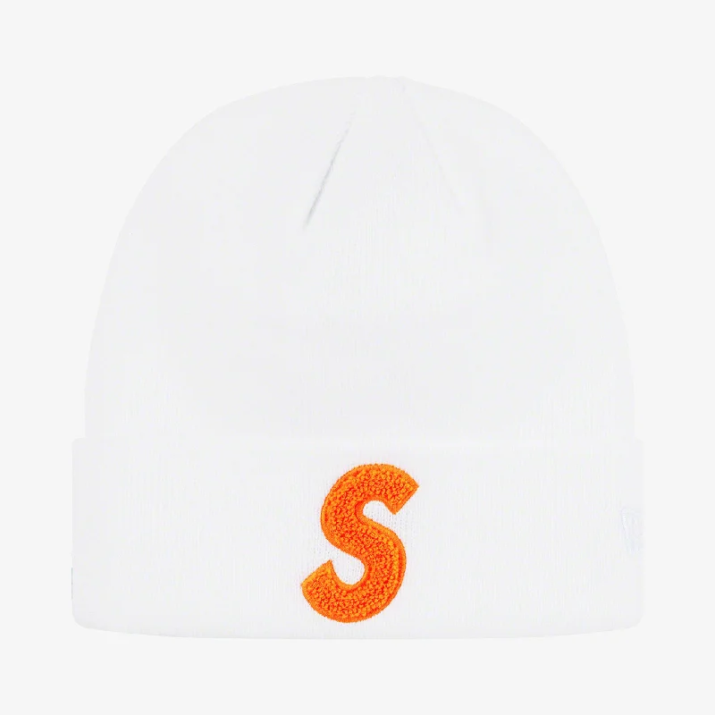 Supreme x New Era Beanie 'S Logo' White (FW19)