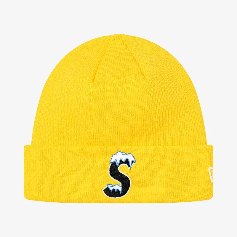 Supreme x New Era Beanie 'S Logo' Yellow (FW20)