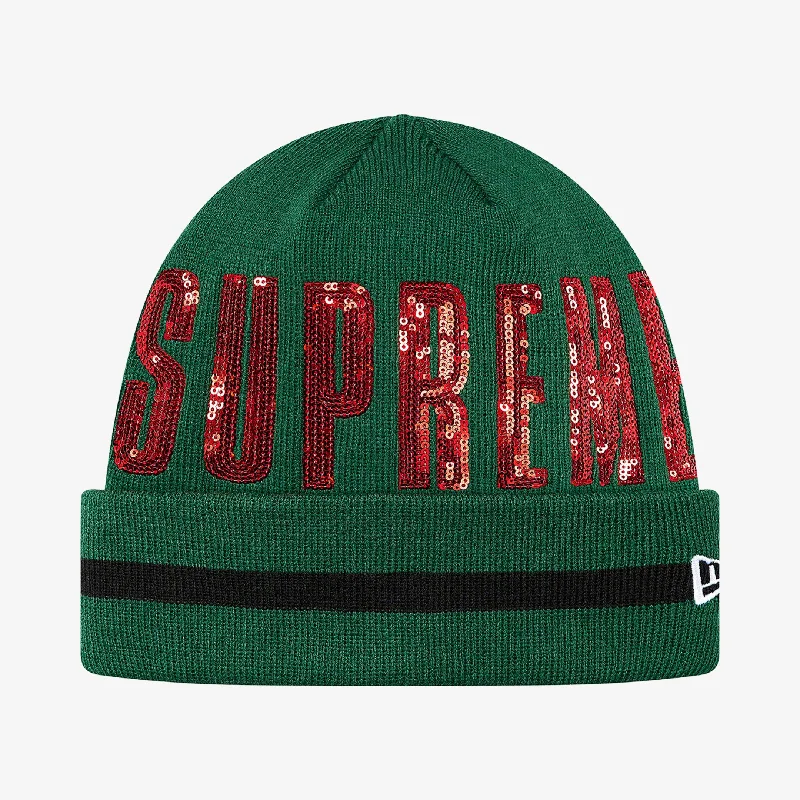 Supreme x New Era Beanie 'Sequin' Green (FW20)