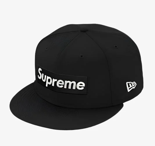 Supreme x New Era Fitted Hat '$1M Metallic Boc Logo' Black (SS20)