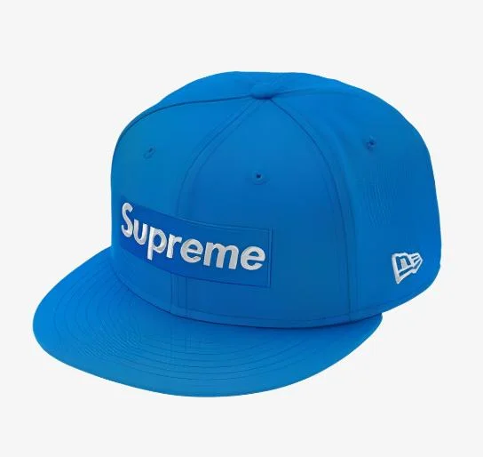 Supreme x New Era Fitted Hat '$1M Metallic Boc Logo' Light Blue (SS20)