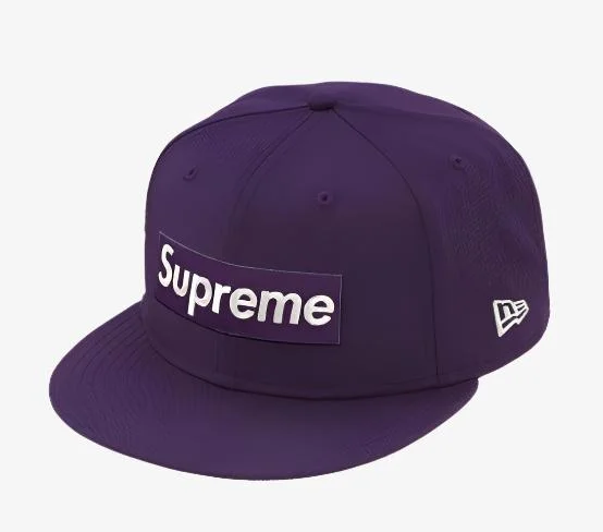 Supreme x New Era Fitted Hat '$1M Metallic Boc Logo' Purple (SS20)