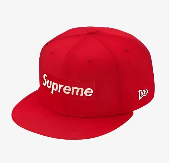 Supreme x New Era Fitted Hat '$1M Metallic Boc Logo' Red (SS20)