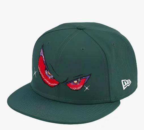 Supreme x New Era Fitted Hat 'Eyes' Dark Green (FW21)