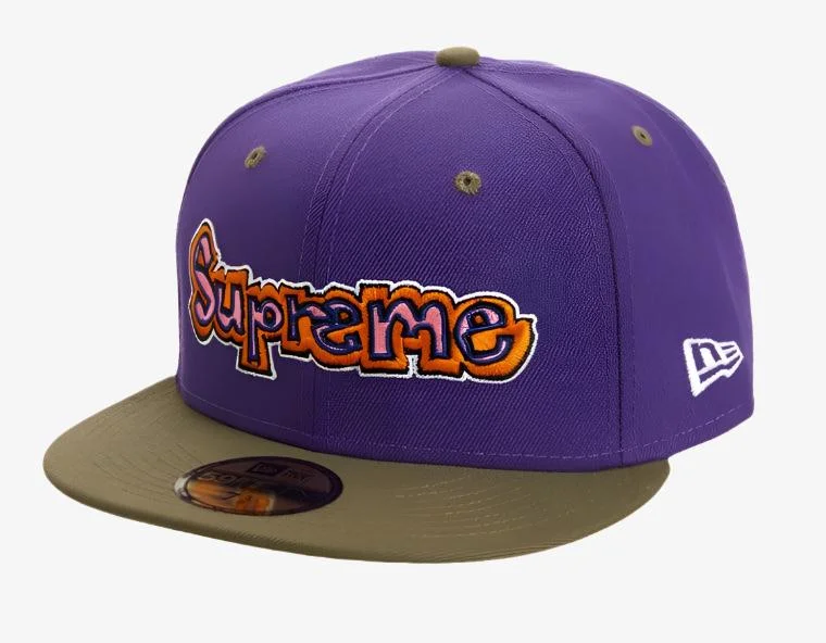 Supreme x New Era Fitted Hat 'Gonz Logo' Purple (SS21)