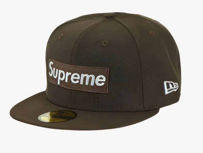 Supreme x New Era Fitted Hat 'No Comp Box Logo' Brown (FW21)