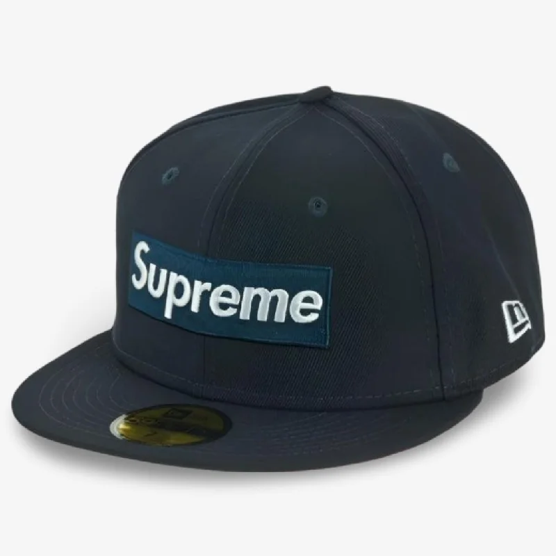 Supreme x New Era Fitted Hat 'No Comp Box Logo' Navy (FW21)