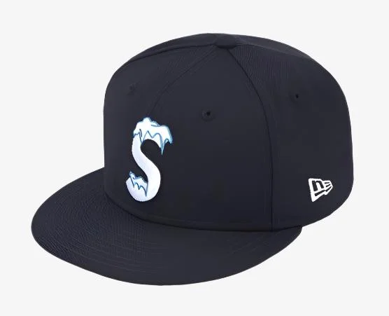 Supreme x New Era Fitted Hat 'S Logo' Navy (FW20)