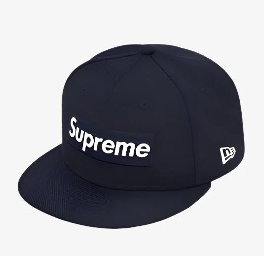 Supreme x New Era Fitted Hat 'World Famous Box Logo' Navy (FW20)