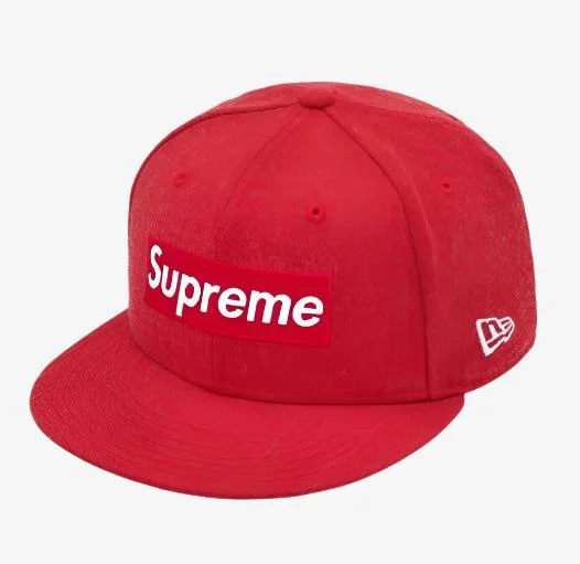 Supreme x New Era Fitted Hat 'World Famous Box Logo' Red (FW20)