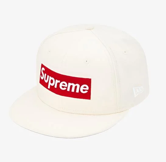 Supreme x New Era Fitted Hat 'World Famous Box Logo' White (FW20)