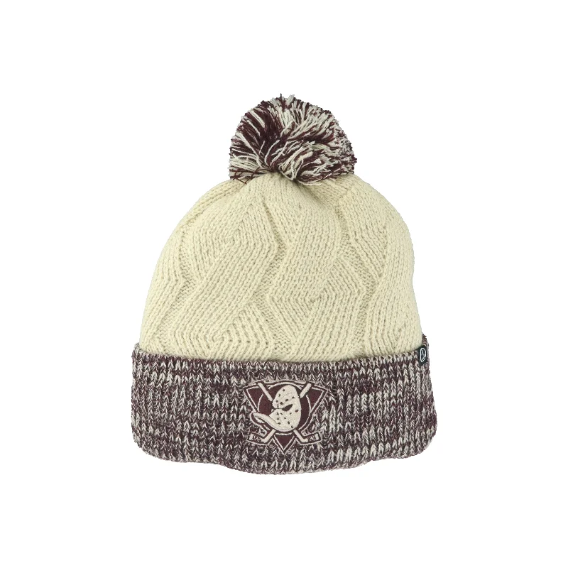 Womens MD Etch Pom Beanie