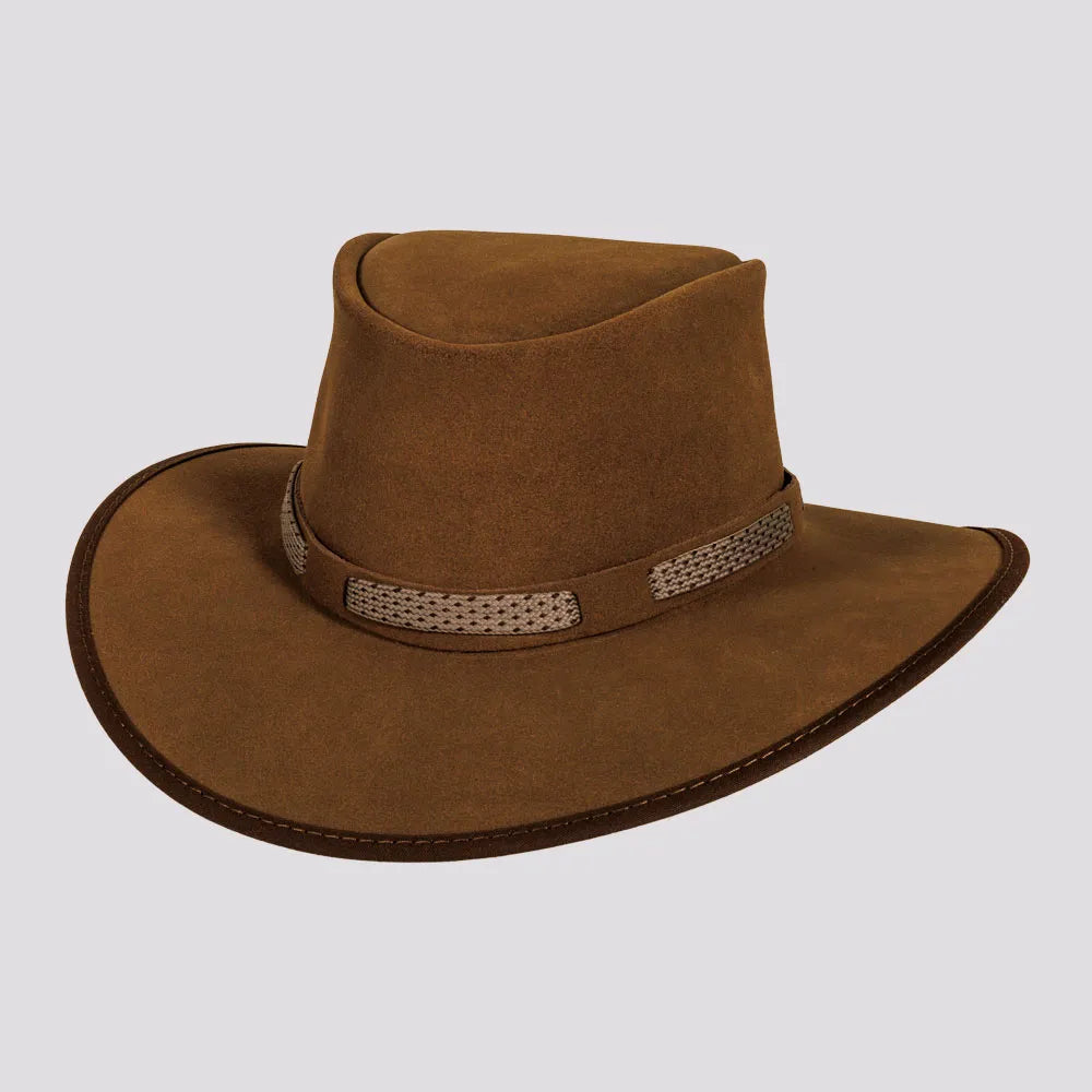 Zephyr | Mens Genuine Suede Leather Outback Hat