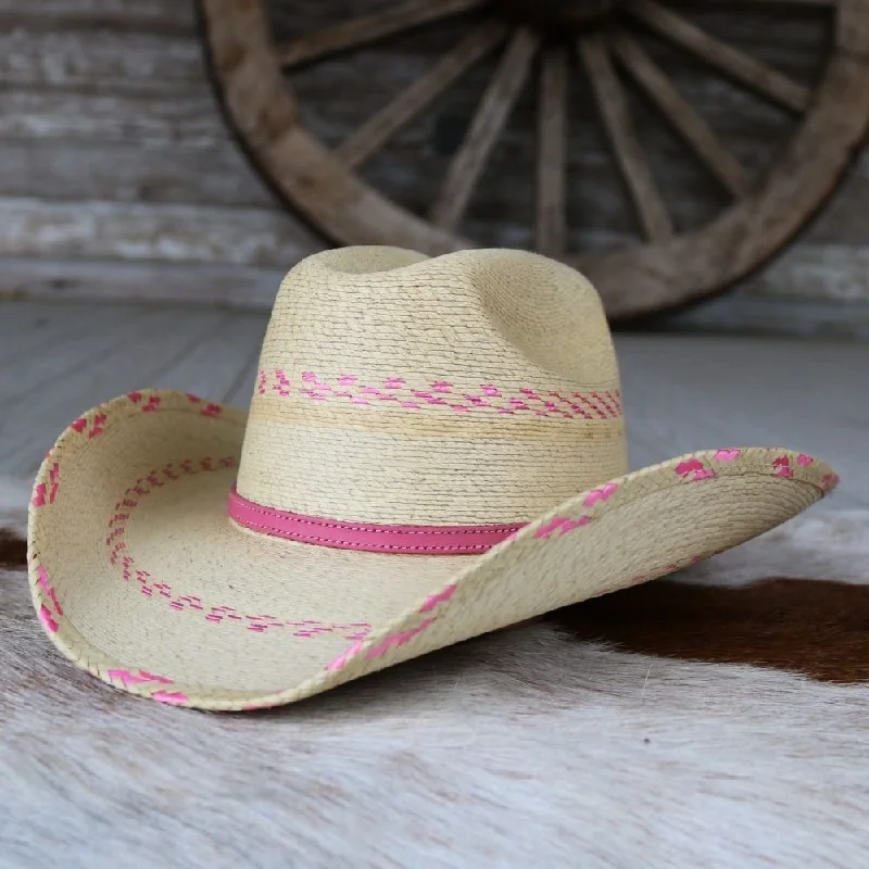 Atwood Baby Girl's Pink Palm Leaf Hat