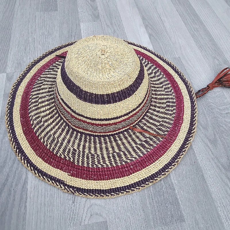 Bolga Hat - African Straw hat - Straw Sun hat BH05_1