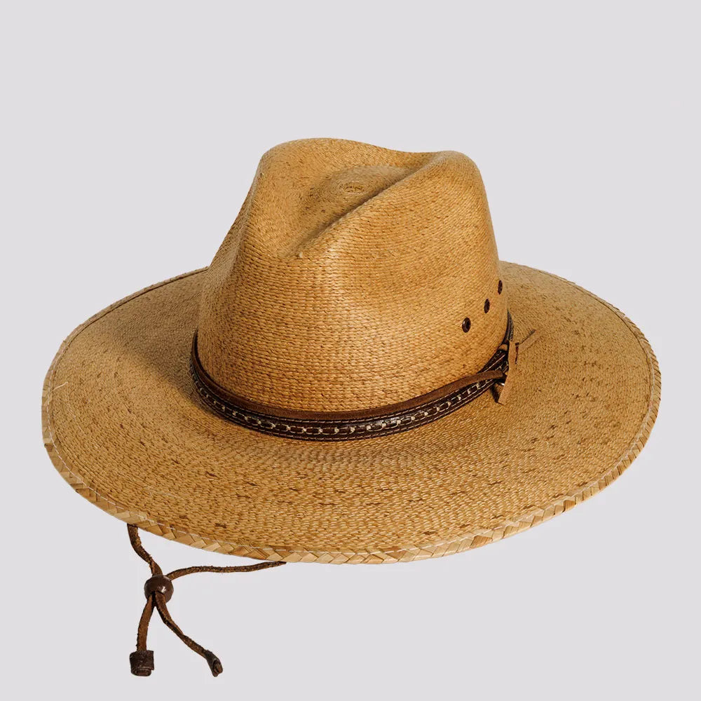 Falcon | Womens Fine Mexican Palm Wide Brim Straw Sun Hat