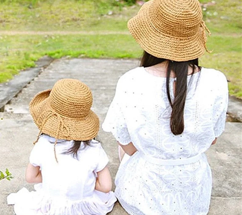 Handmade Mother/Daughter Weave Straw Hat