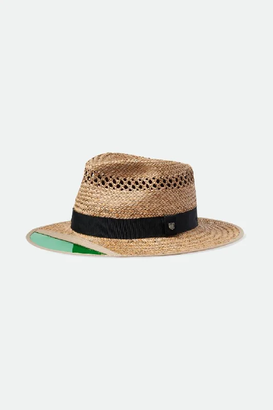 Hunter Straw Fedora - Tan