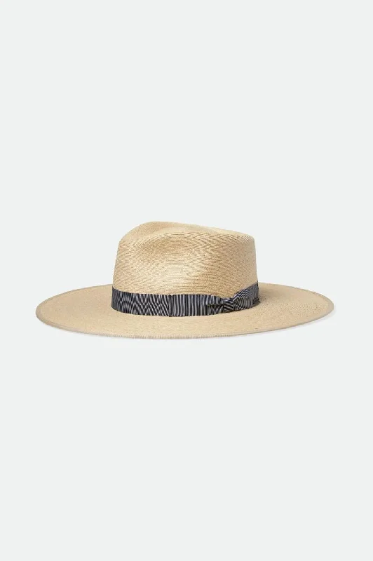 Jo Straw Rancher Hat - Natural/Black/White