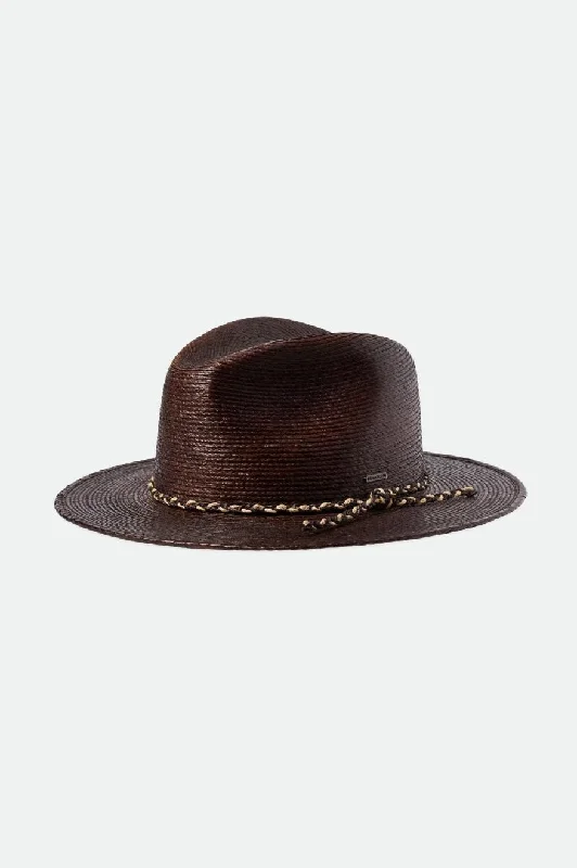 Messer Western Straw Fedora - Dark Earth